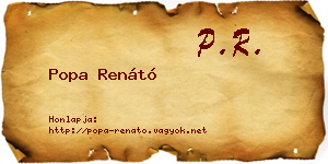 Popa Renátó névjegykártya